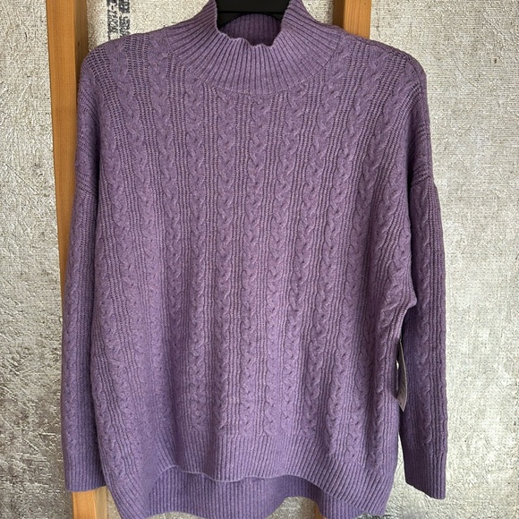 Time and Tru Sweaters - Cable Mock Neck Sweater
